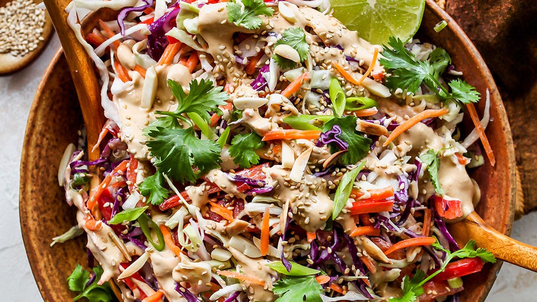 Image of Asian-Inspired Slaw with Sesame Ginger Dressing