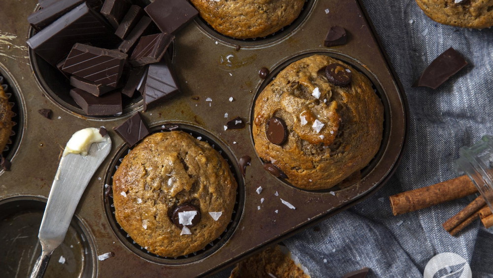 Image of Banana Chai Chocolate Chip Muffins