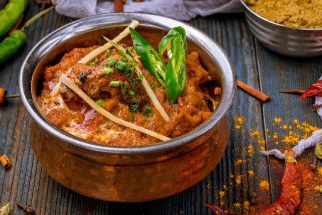 Image of Slow cooked Butter Chicken and Eggplant Masala