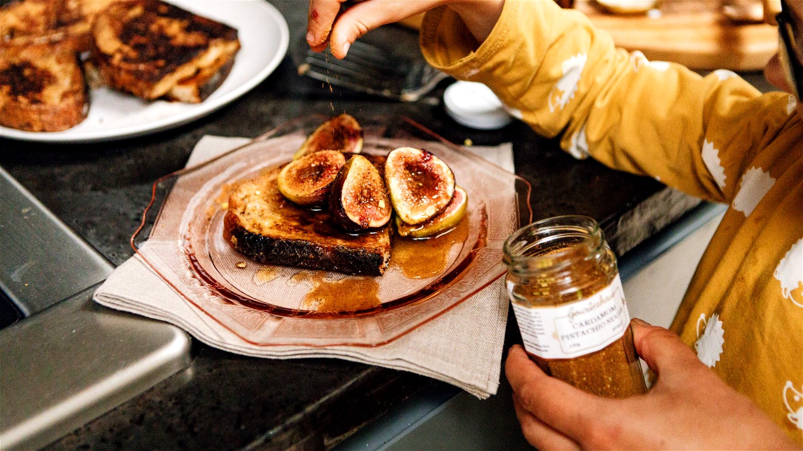 Image of Sticky Chai French Toast with Blistered Figs
