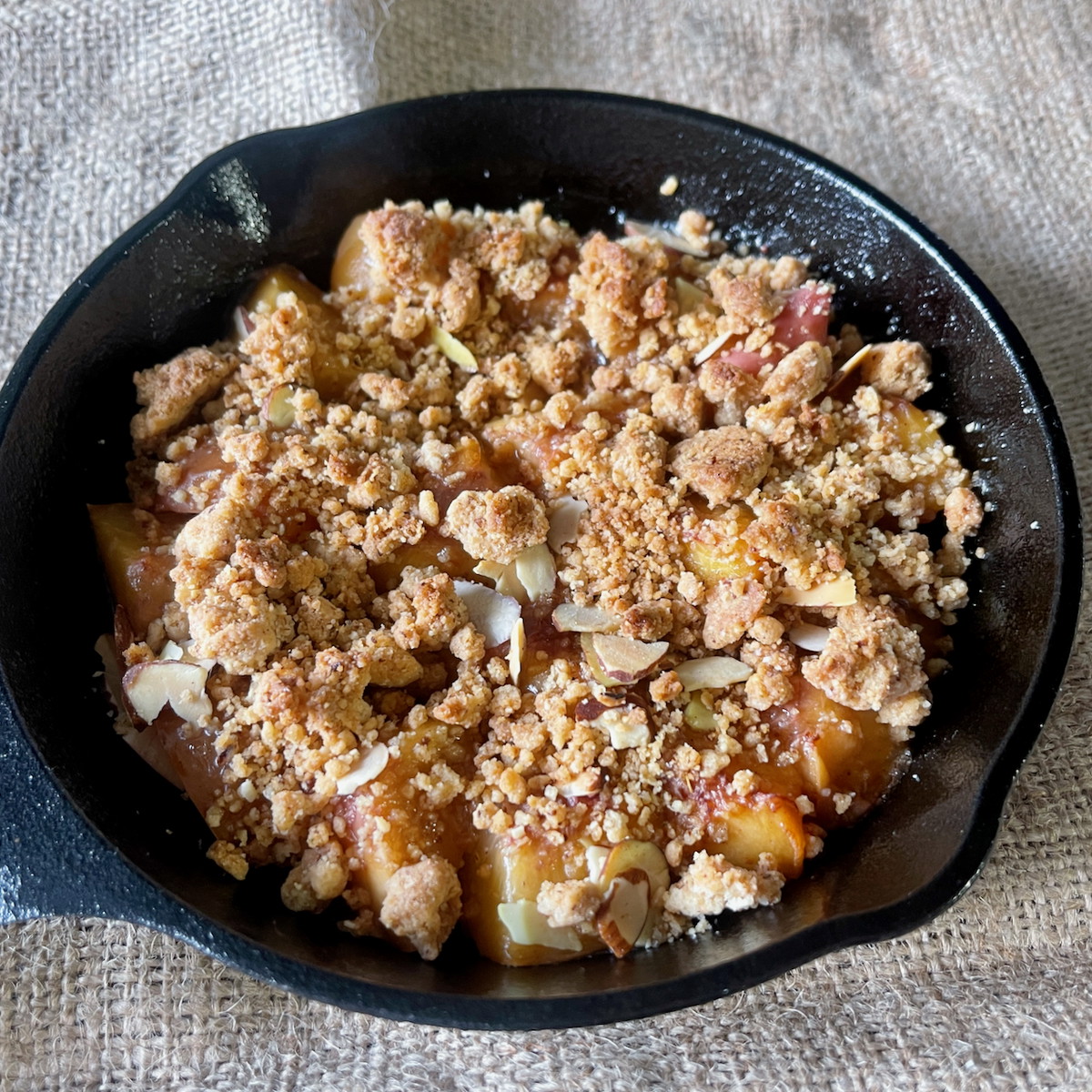 Cardamom and Ginger Peach Crisp