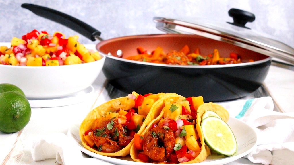 Image of Shrimp Fajitas with Pineapple Salsa