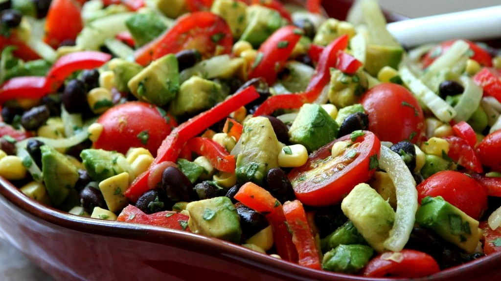 Image of Black Bean, Corn, Avocado, and Tomato Salad