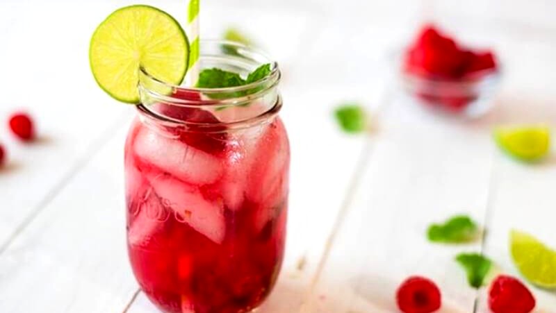 Image of Sparkling Raspberry Lemonade Virgin Mojito