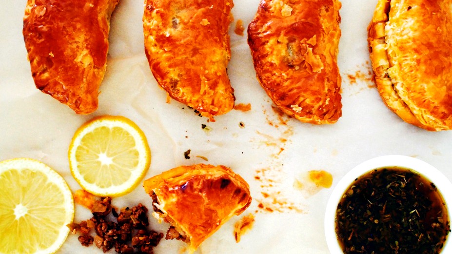 Image of Beef Empanadas with Chimichurri Dipping Sauce