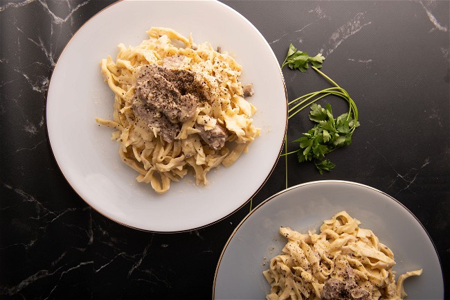 Image of Beef Stroganoff with Tagliatelle