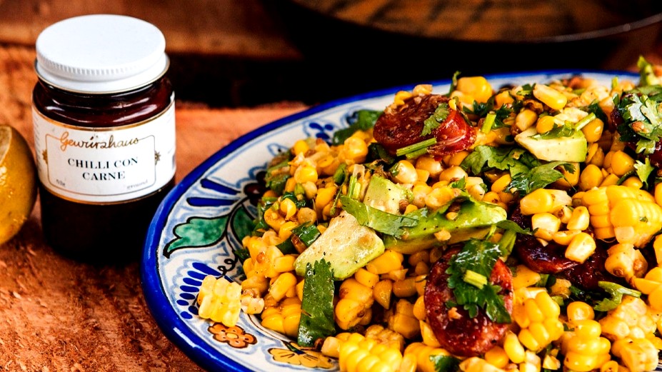 Image of Charred Corn Salad with Chorizo, Lime & Coriander 