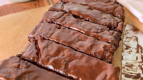 Image of Double Chocolate Zucchini Protein Cake (Brownie)