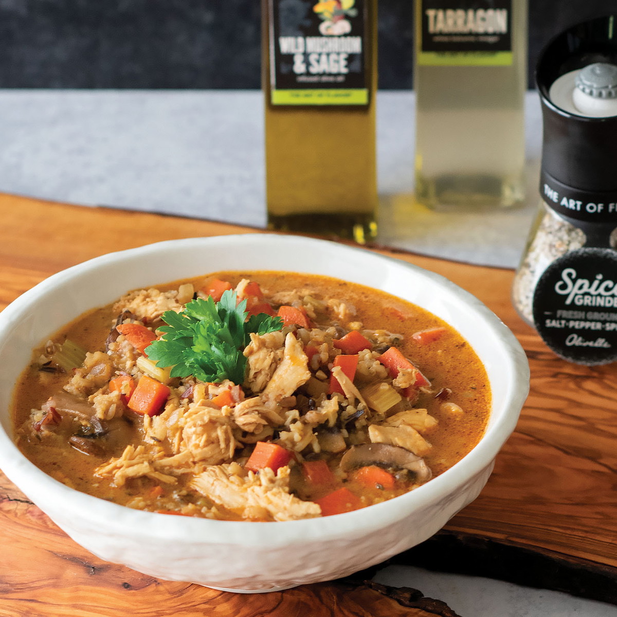 Wild Rice, Chicken, And Mushroom Soup