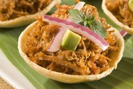 Image of Red Pepper Chicken Tostada Cups