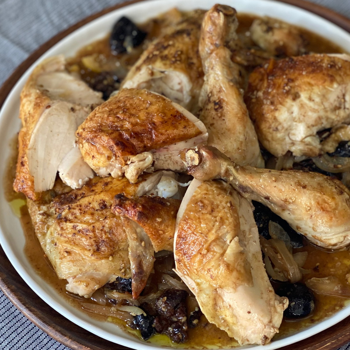 Za’atar Roasted Chicken With Lemons & Olives