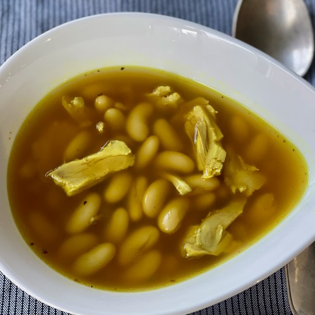 Image of Chicken and White Bean Soup with Turmeric and Amchoor
