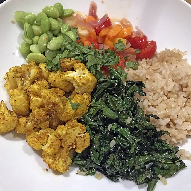 Image of Cathy's Roasted Turmeric Cauliflower Buddha Bowl