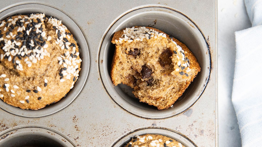 Image of Tahini Chocolate Chip Blender Muffins 