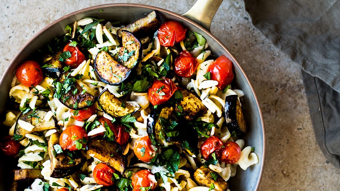 Image of Wine Braised Eggplant & Pasta 