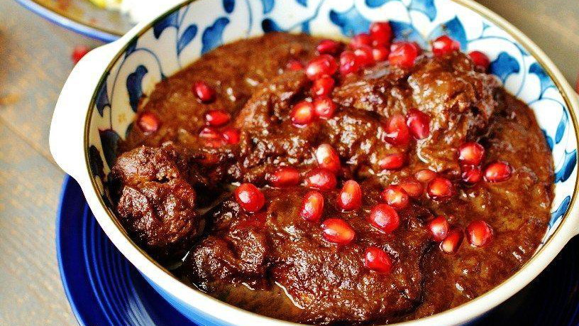 Image of Fesenjan (Persian Pomegranate Chicken Stew)