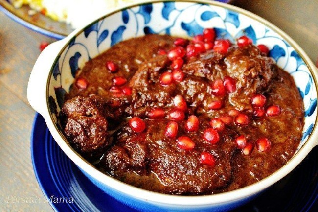 Image of Fesenjan (Persian Pomegranate Chicken Stew)