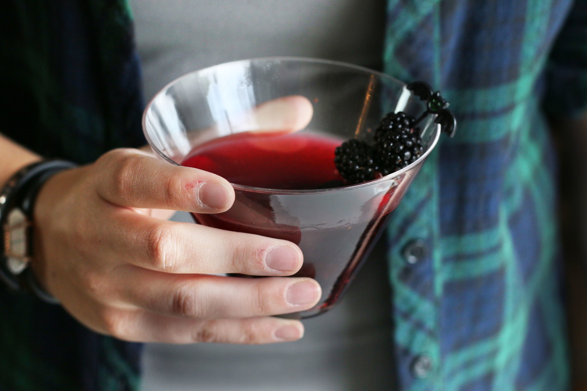 Witchy Pomegranate Blackberry Martini