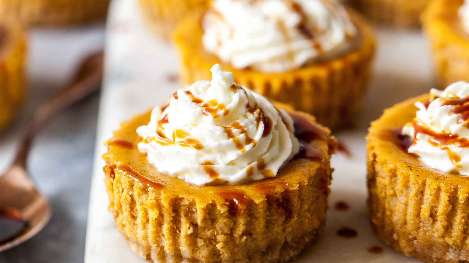 Image of Pumpkin Tahini Cheesecake Bites