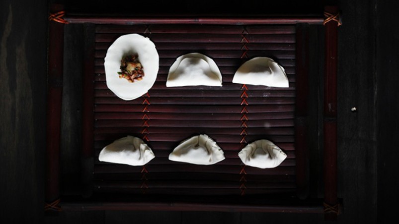 Image of Pork & Prawn Steamed Dumplings with Sichuan Oil