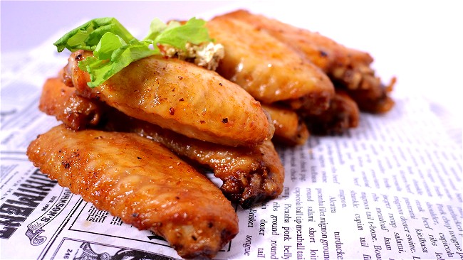 Image of BBQ Chicken in Wings in Air fryer