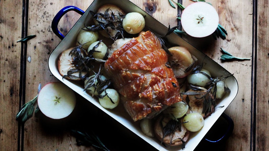 Image of Roast Rolled Pork Loin with Apples & Onions