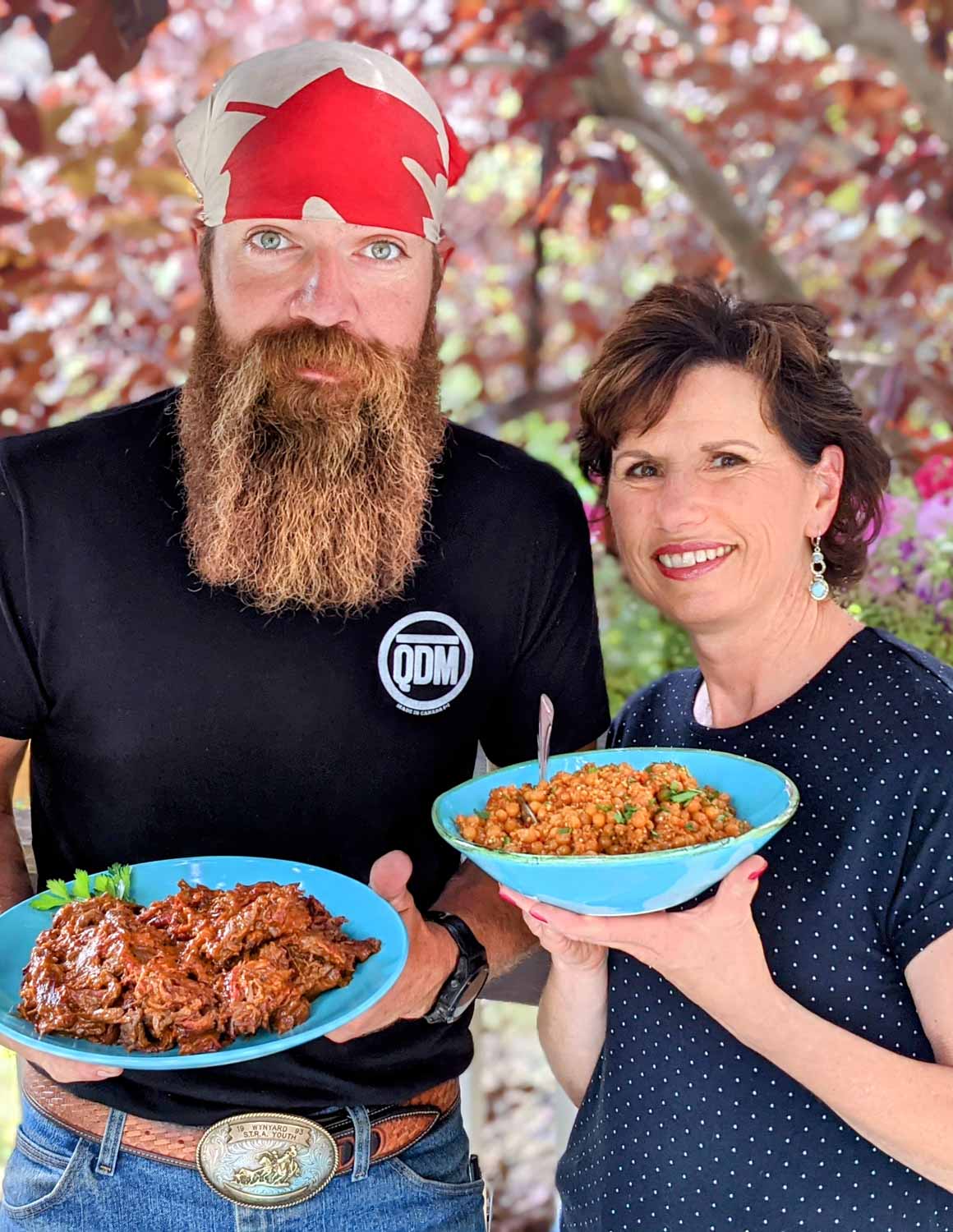 Quick Dick McDick's Rhubar-BBQ Sauce with Pea Salad and a Venison Prairie Pull