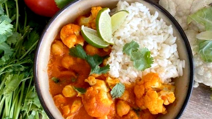 Image of Creamy Chickpea and Cauliflower Curry