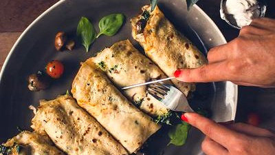 Image of Potato and Spinach Savory Pancakes