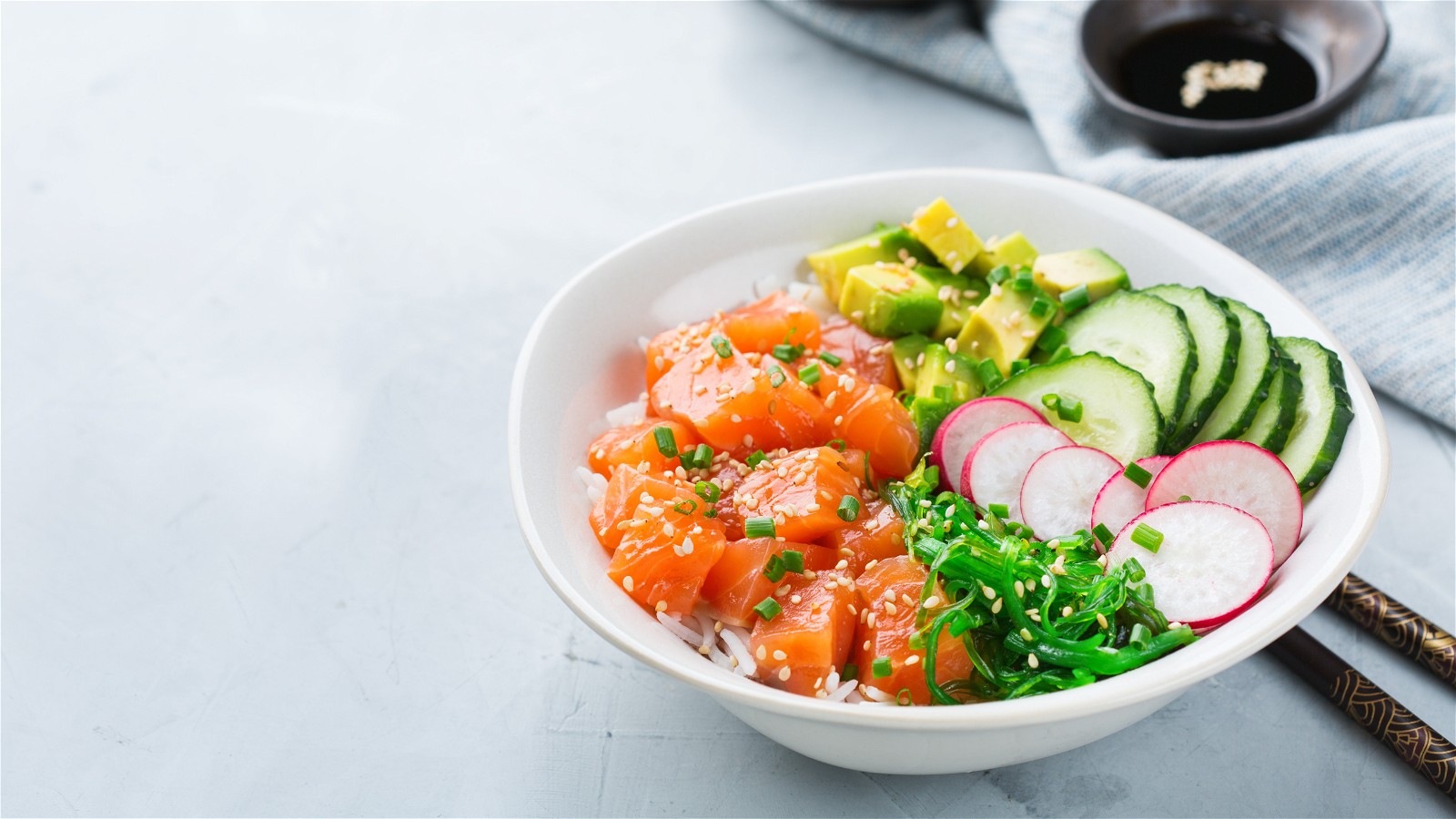 Image of Salmon Avocado Poke Bowl