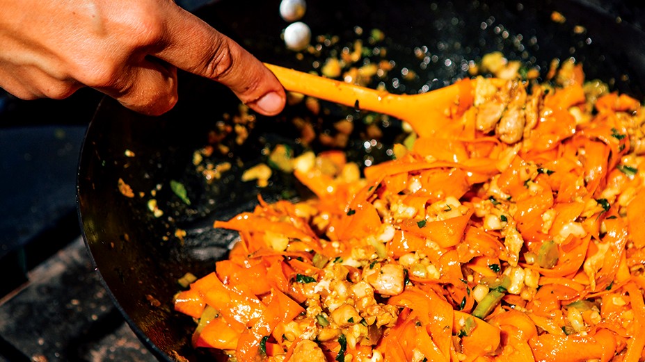 Image of Thai Drunken Carrot Noodles with Chicken & Peanuts