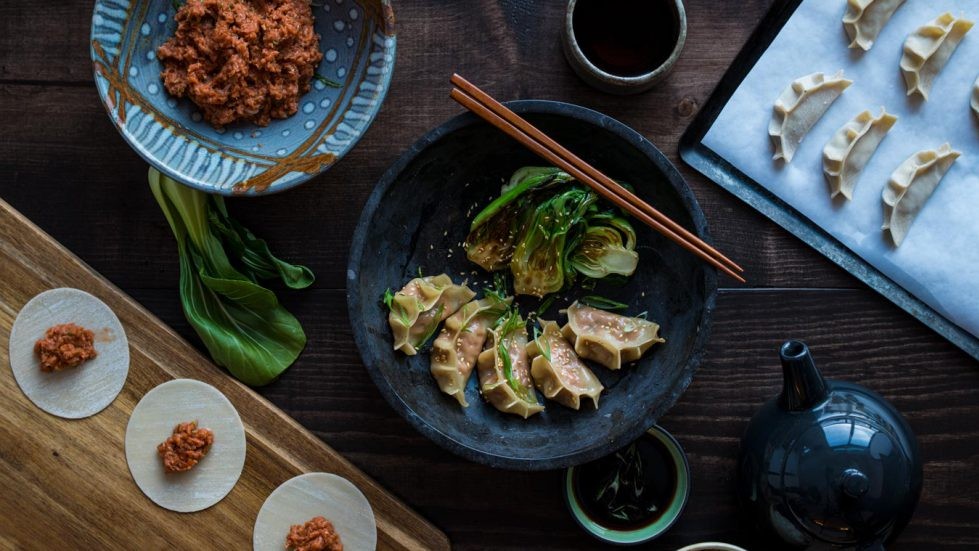 Image of Salmon Potsticker Gyozas