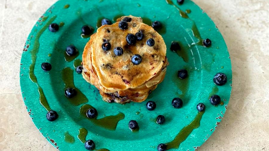 Image of Blueberry Pancakes (Vegan, Dairy-Free)