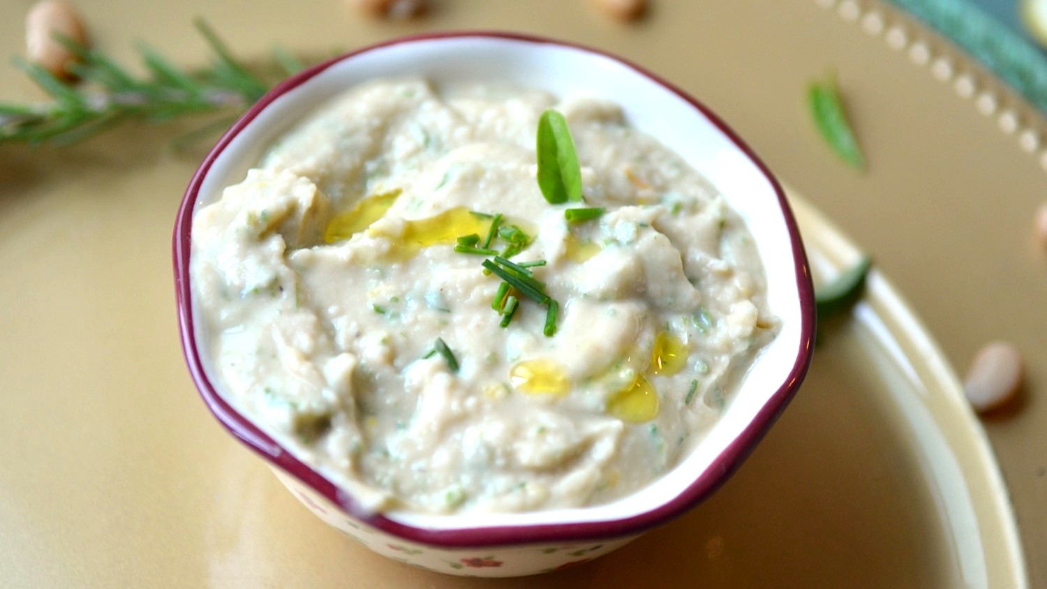 Image of Lemon and Herb White Bean Hummus (Without Tahini)