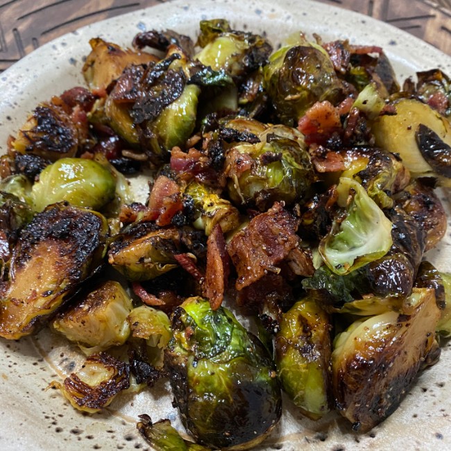 Image of Grilled Brussels with Bacon