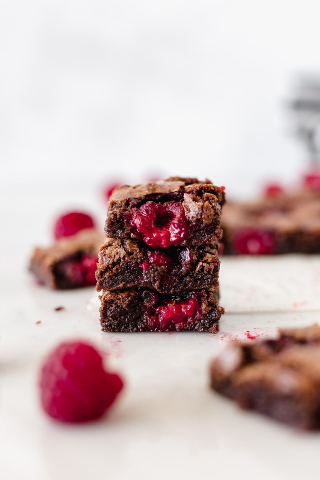 Image of Brownies con Frambuesa y Chocolate Bitter