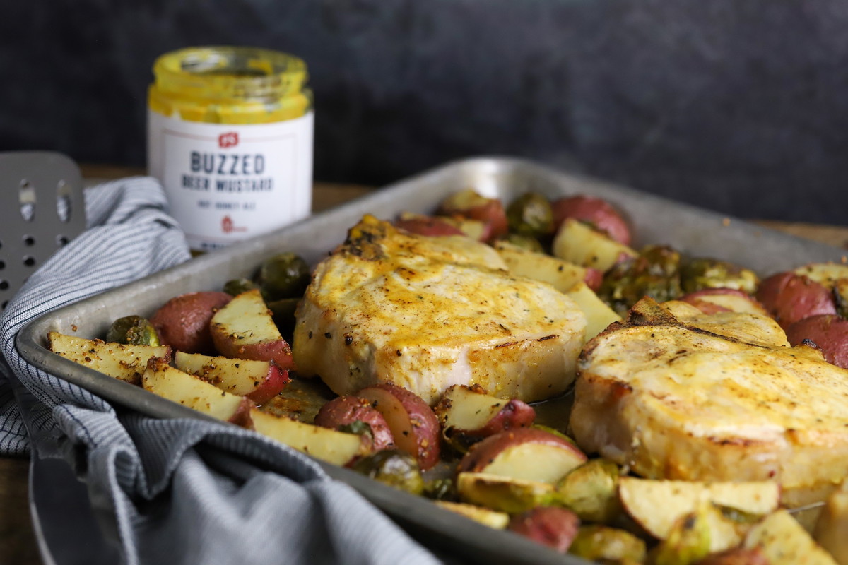 One Pan Hot Honey Pork Chops