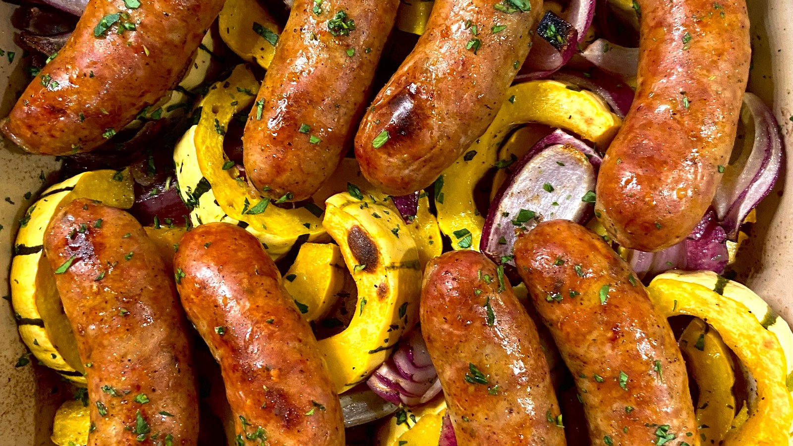 Image of Roasted Delicata Squash and Sausage