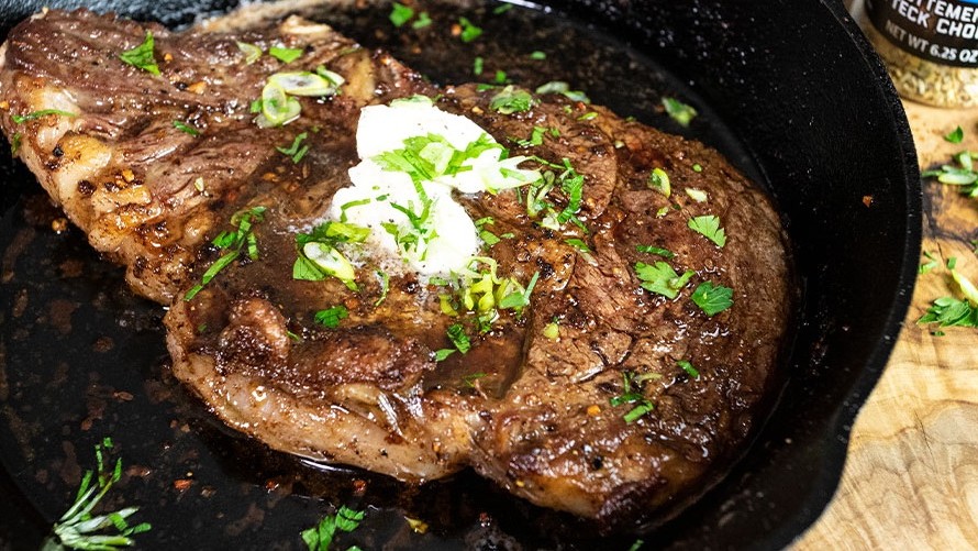 Image of Pan Seared Ribeye Steak