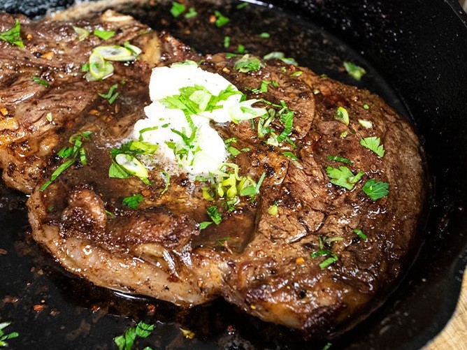 Pan Seared Ribeye Steak