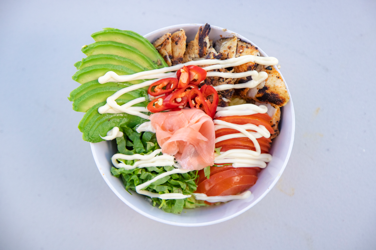 Chicken Rice Poke Bowl