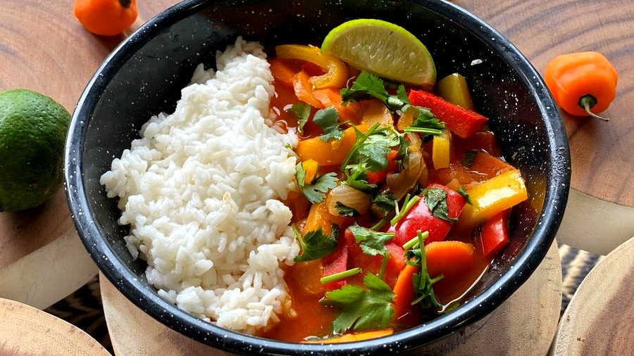Image of Red Thai Curry With Rice