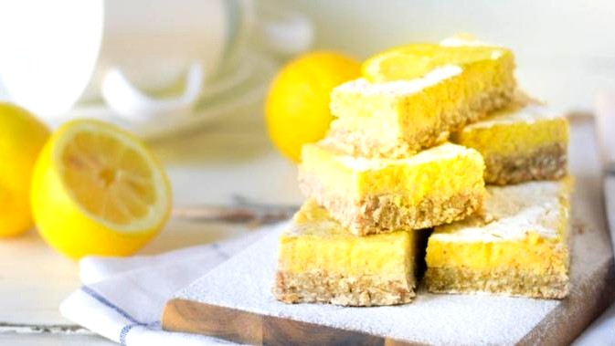 Image of Easter Dessert Lemon Bars (Vegan, Gluten-free)