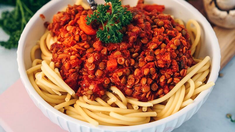 Image of Bucatini with Lentil Bolognese
