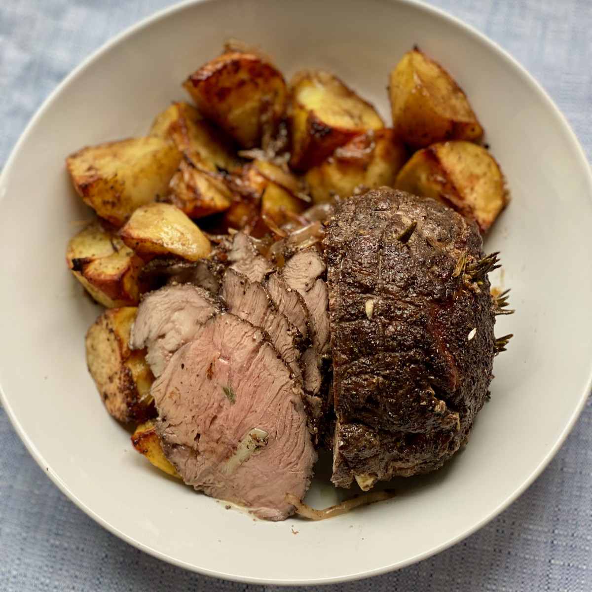Oz Leg of Lamb With Roasted Potatoes