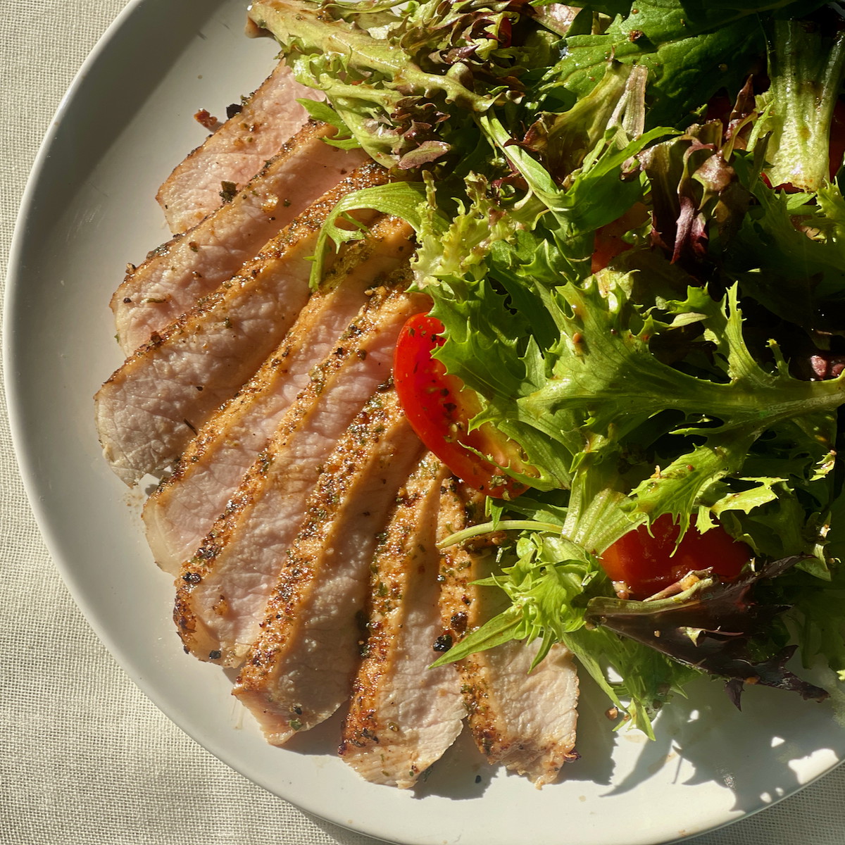 Roasted Pork Chop Salad