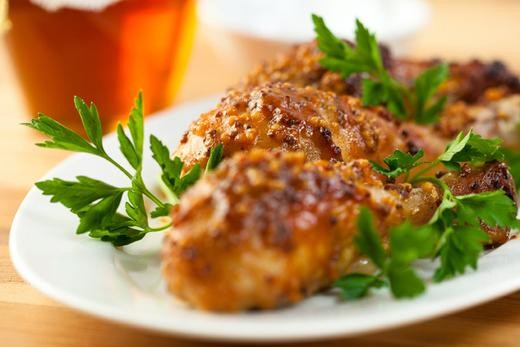 Image of Marinated Chicken with Honey Mustard Sauce