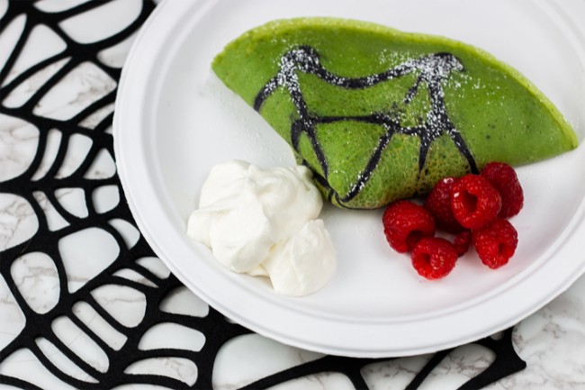 Image of Spiderweb Matcha Crepes