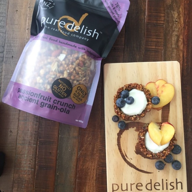 Image of Passionfruit crunch ancient grain-ola breakfast cups