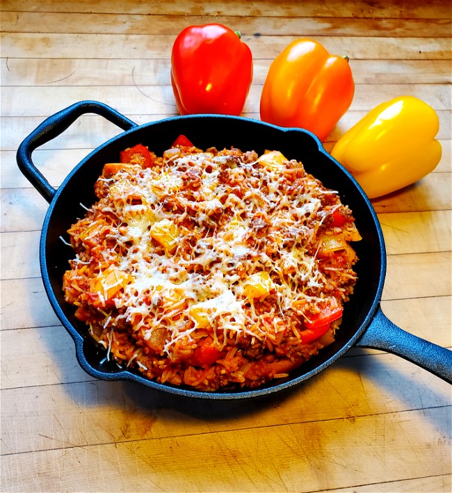 Image of (Un)Stuffed Pepper Skillet with Beef Bone Broth